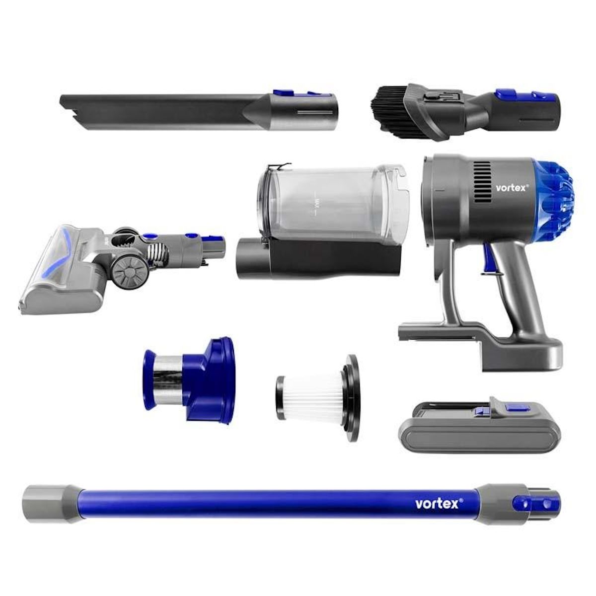 VORTEX Aspirateur Balai Sans Fil Gris Bleu 265w F26 Vortex