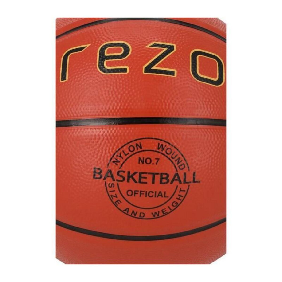 Ballon de basket - REZO - Caoutchouc - Taille 7 - Marron - Polyvalent