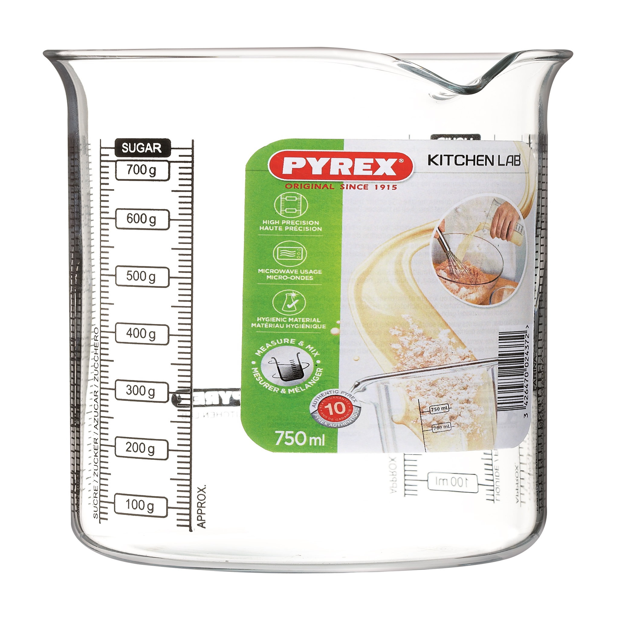 PYREX Doseur en verre 0,75 L KITCHEN LAB