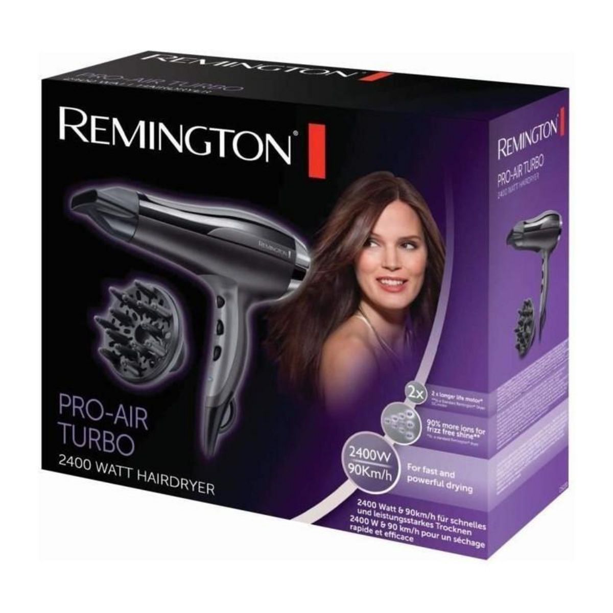 REMINGTON Remington D5720 Seche-Cheveux Ionique Thermacare Pro 2400W - Grille Ceramique - Moteur Longue Duree - Silencieux