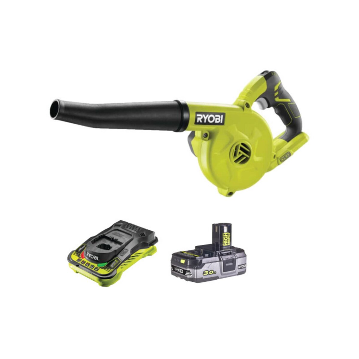 Ryobi Souffleur RYOBI 18V OnePlus - Turbo jet - 1 batterie 4.0 Ah - 1  chargeur - RY18BLA-140