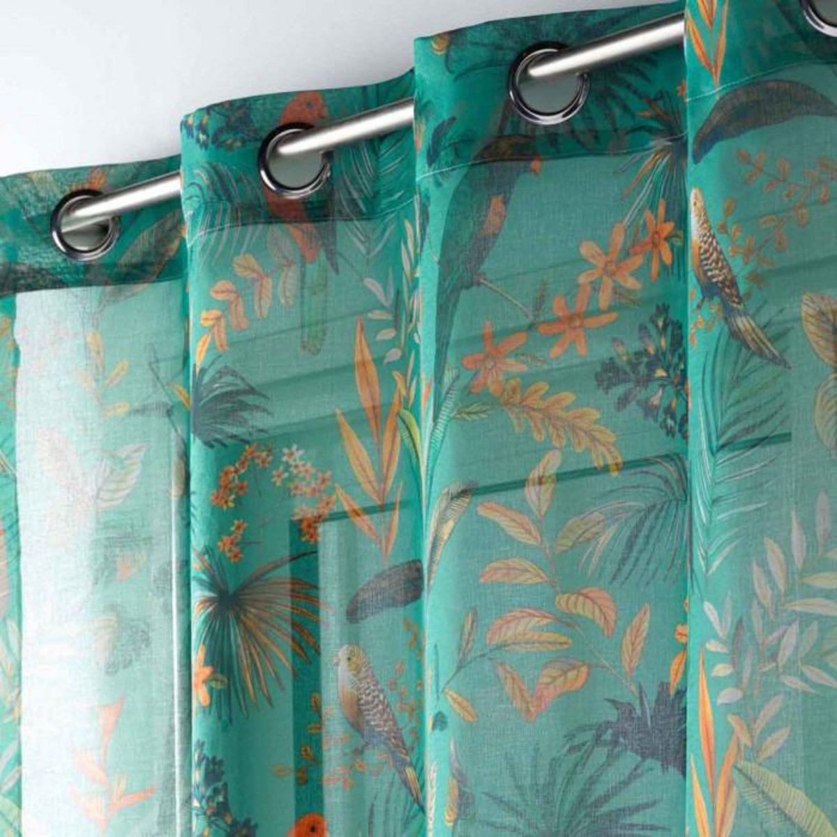 Paris Prix Rideau Voilage à Œillets  Panis  140x240cm Bleu