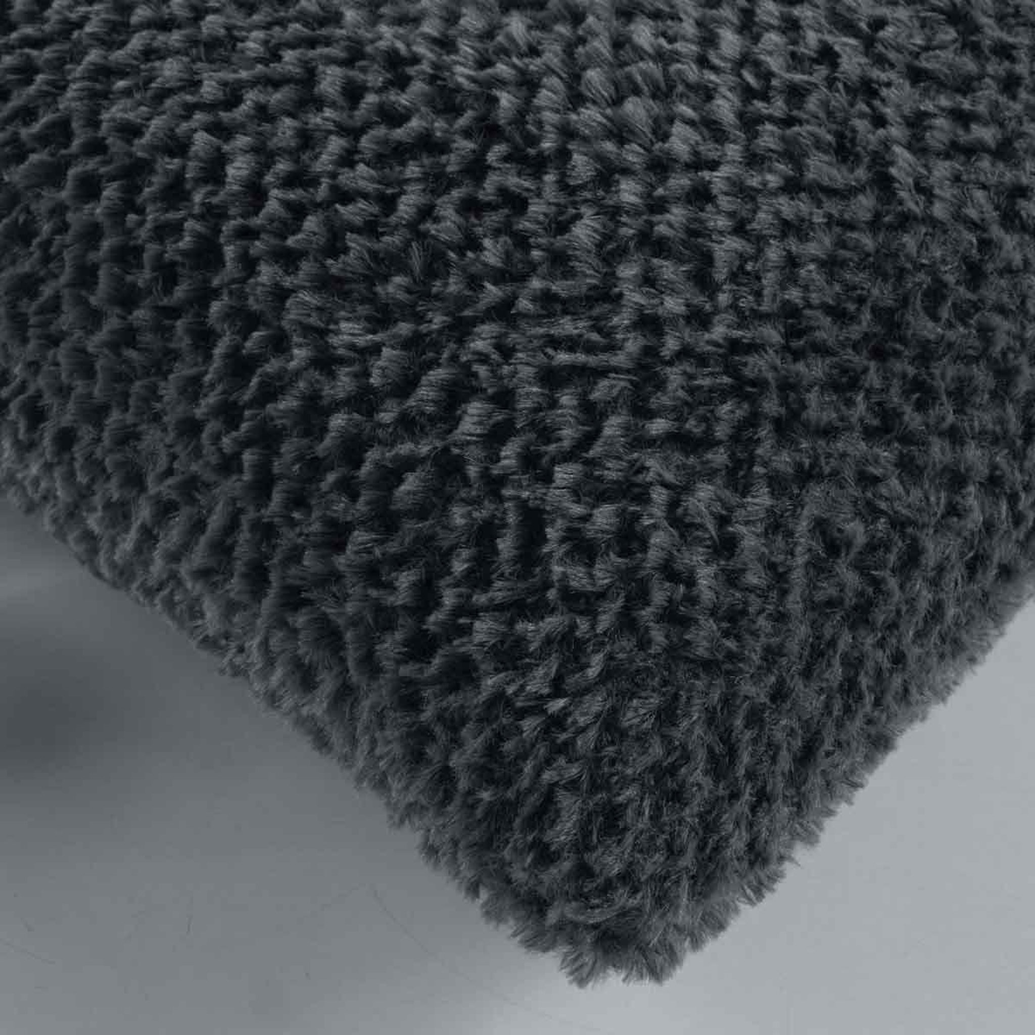 Voir la diapositive 3 : Douceur d'Intérieur Housse de coussin  iceberg  40x40cm anthracite