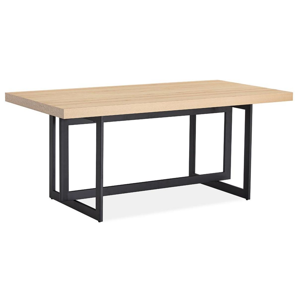 BEST MOBILIER Linnea - table à manger - effet bois et noir - 6 personnes