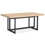 Voir la diapositive 1 : BEST MOBILIER Linnea - table à manger - effet bois et noir - 6 personnes
