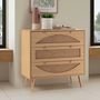 Voir la diapositive 2 : VS VENTA-STOCK Commode Luna 3 tiroirs couleur chêne