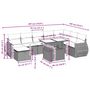 Voir la diapositive 6 : VIDAXL Salon de jardin 9 pcs avec coussins gris clair resine tressee