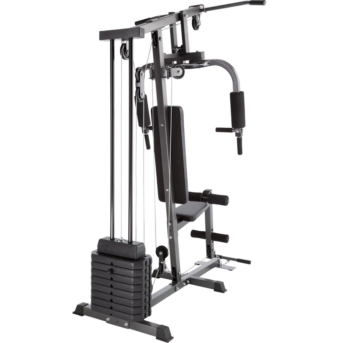 tectake Station de musculation banc appareil complet avec module de butterfly et d'extension des jambes noir