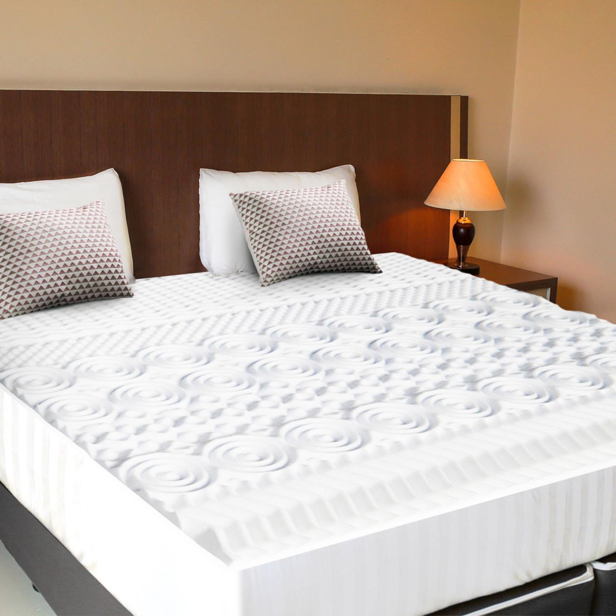 Voir la diapositive 2 : ID MARKET Surmatelas 140x190 cm elias mousse mémoire de forme 10 zones