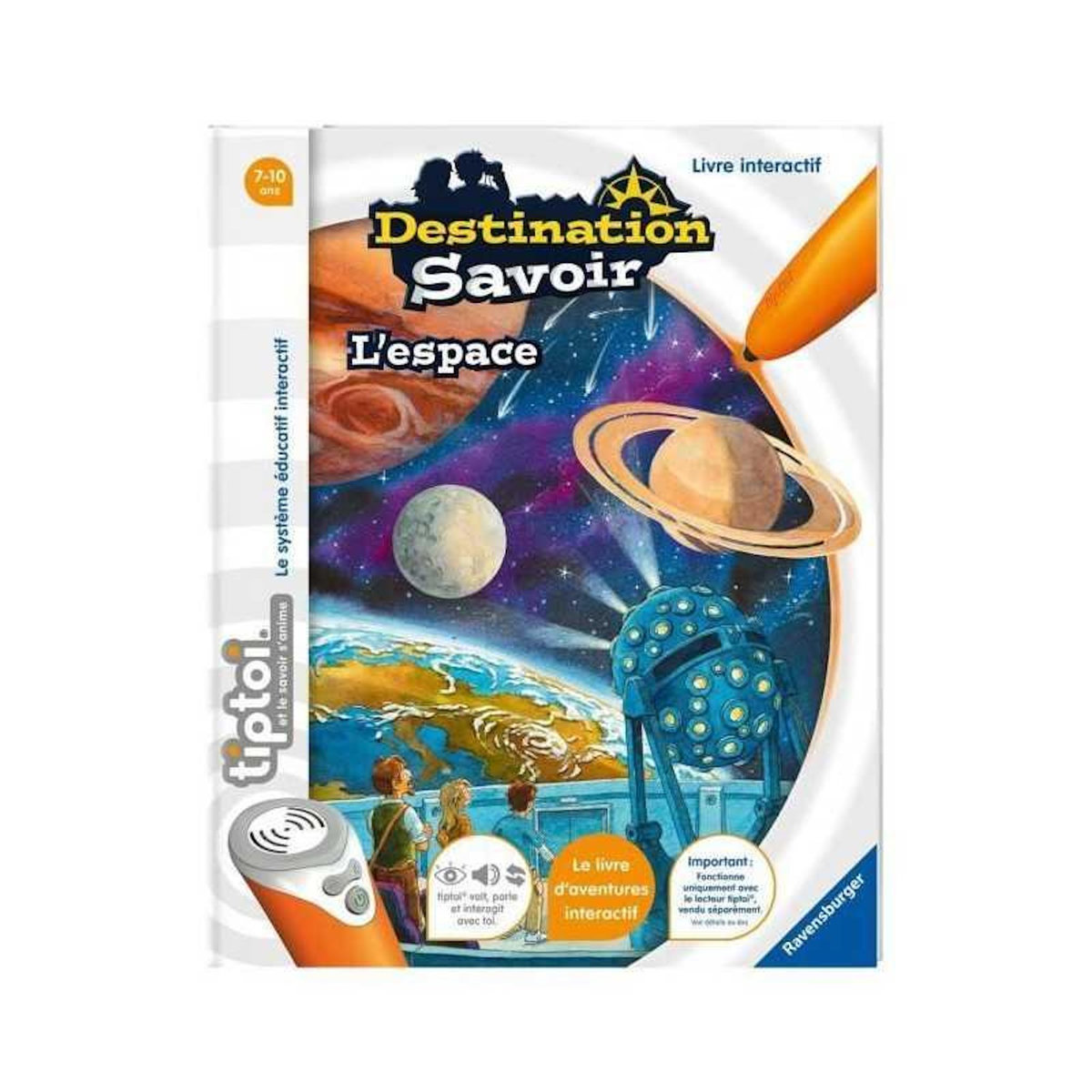 RAVENSBURGER tiptoi, Livre interactif, Destination Savoir L'espace, 7 ans, 13099007, Ravensburger