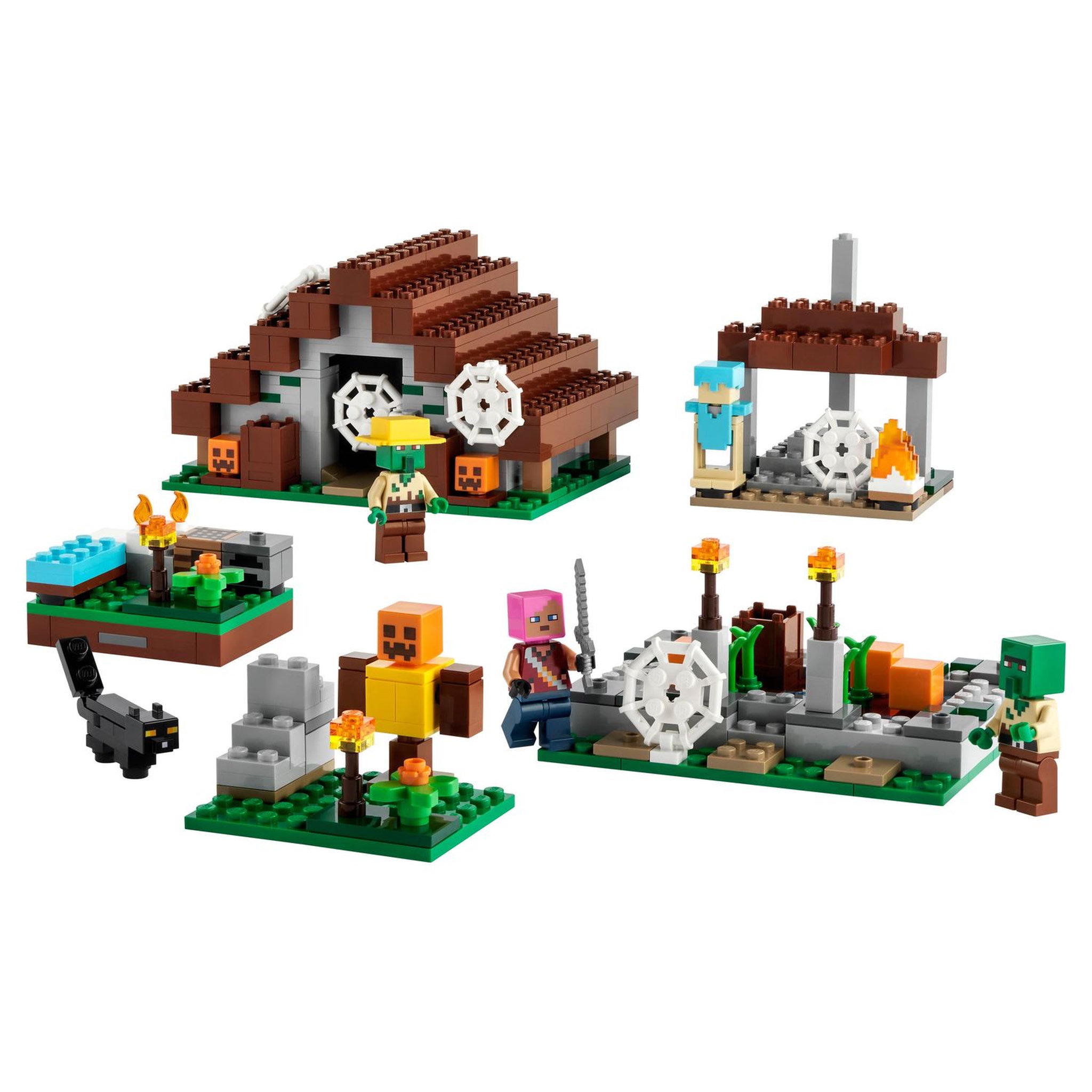 Voir la diapositive 3 : LEGO Minecraft 21190 Le Village Abandonné, Jouet Construction, Maison avec Figurine Zombie
