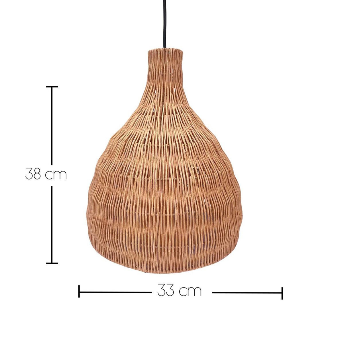 Lumisky Suspension d'extérieur nomade solaire BELLA Beige Herbe marine H38cm