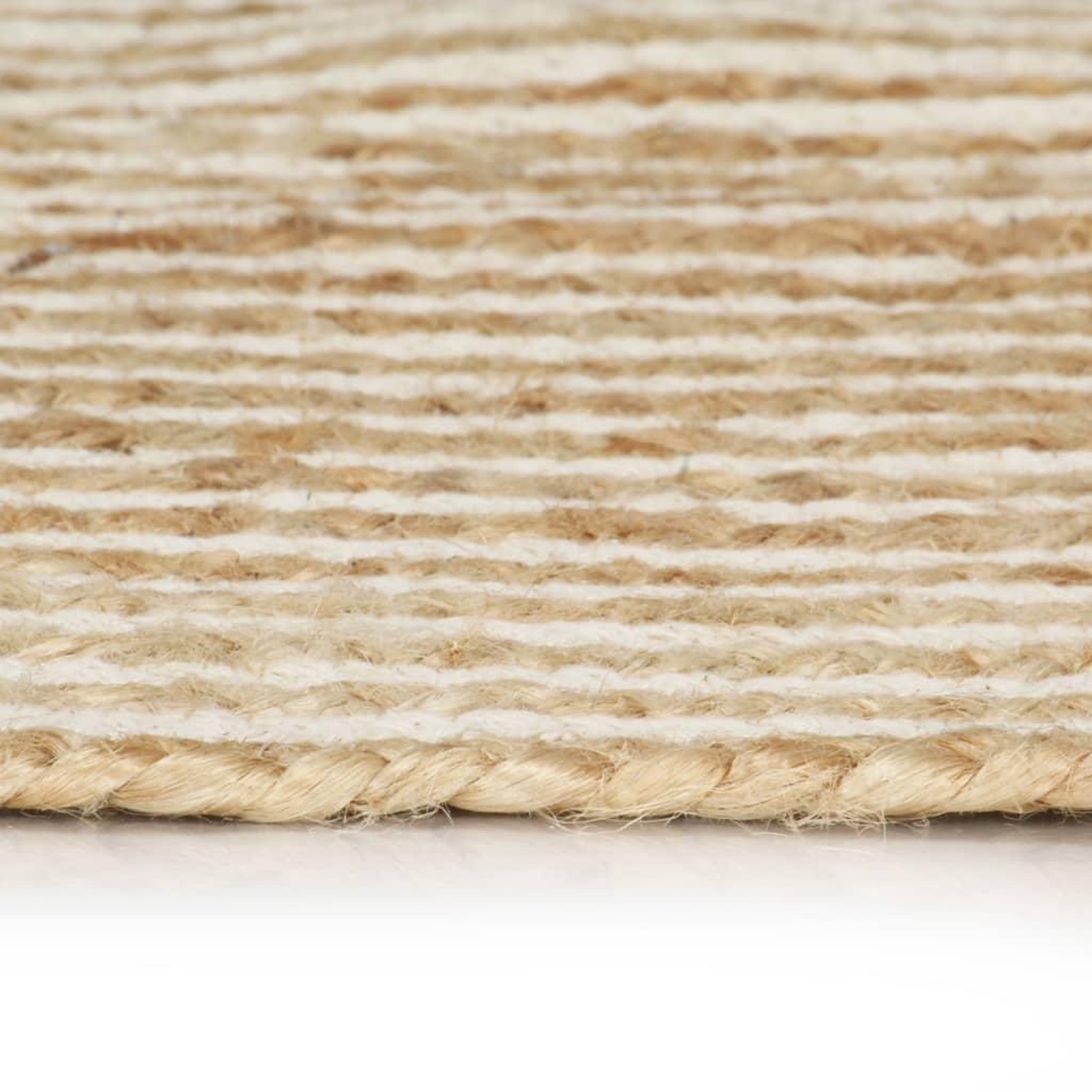 Voir la diapositive 3 : VIDAXL Tapis fait a la main Jute avec design de spirale Blanc 120 cm