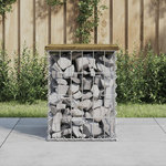 VIDAXL Banc de jardin design gabion 33x31x42 cm bois de pin impregne