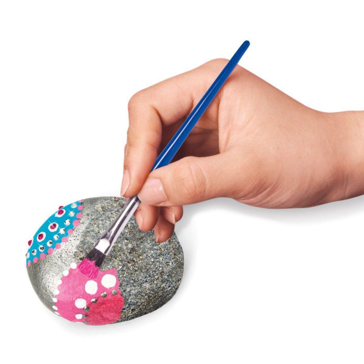 Lexibook Kit de Création Artistique sur Pierres avec Effet Métallique