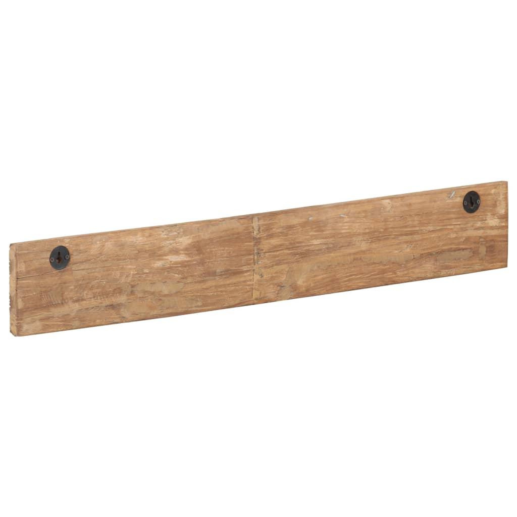 Voir la diapositive 4 : VIDAXL Cintre de couloir et 5 crochets 100x2,5x15 cm bois recuperation