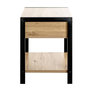 Voir la diapositive 4 : Paris Prix Table de Chevet 1 Tiroir  Valence  Naturel & Noir