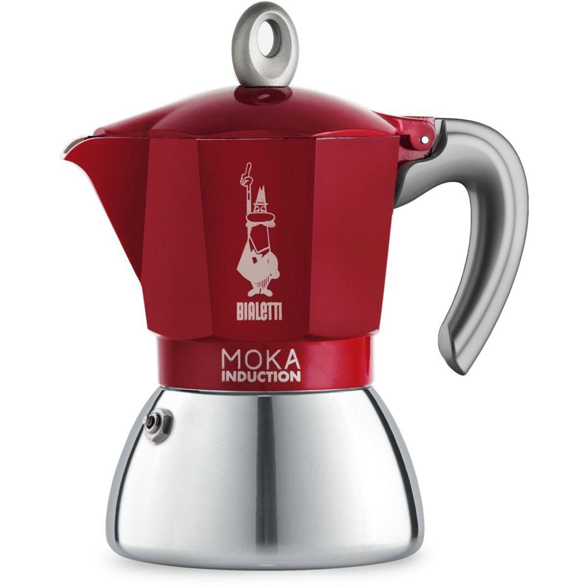 BIALETTI Cafetière italienne Moka induction 6 tasses RED