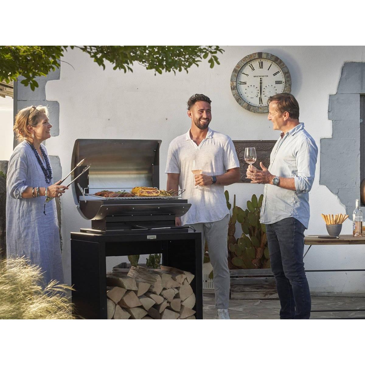 Le marquier Barbecue charbon BFXL60D inox à poser 60 cm