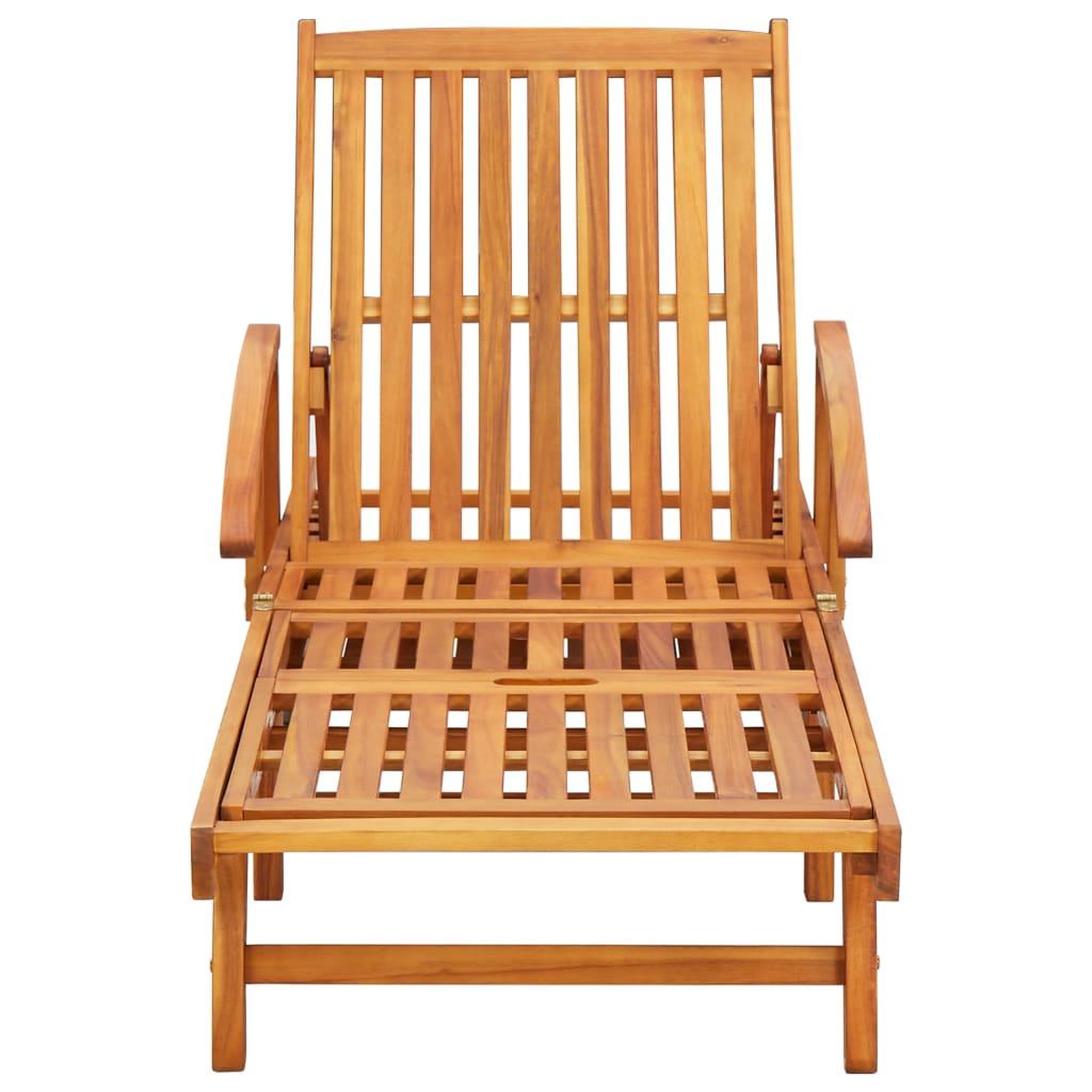 Voir la diapositive 3 : VIDAXL Chaises longues 2 pcs avec coussins Bois d'acacia solide