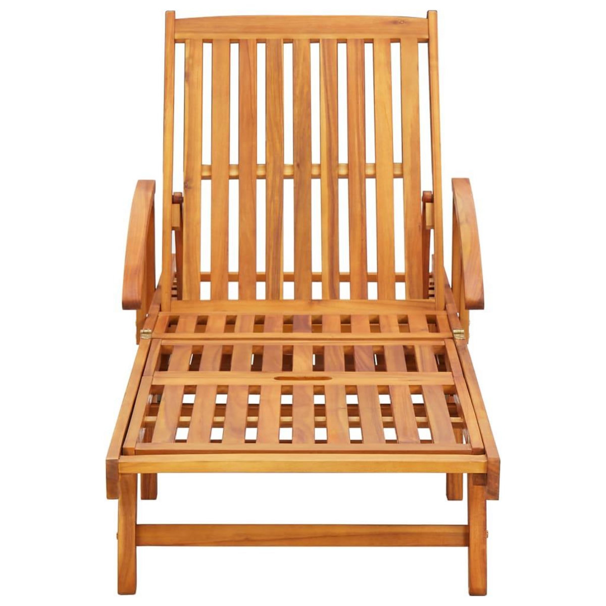 VIDAXL Chaises longues 2 pcs avec coussins Bois d'acacia solide
