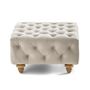 Voir la diapositive 4 : LISA DESIGN Walter - pouf chesterfield en velours - pieds bois