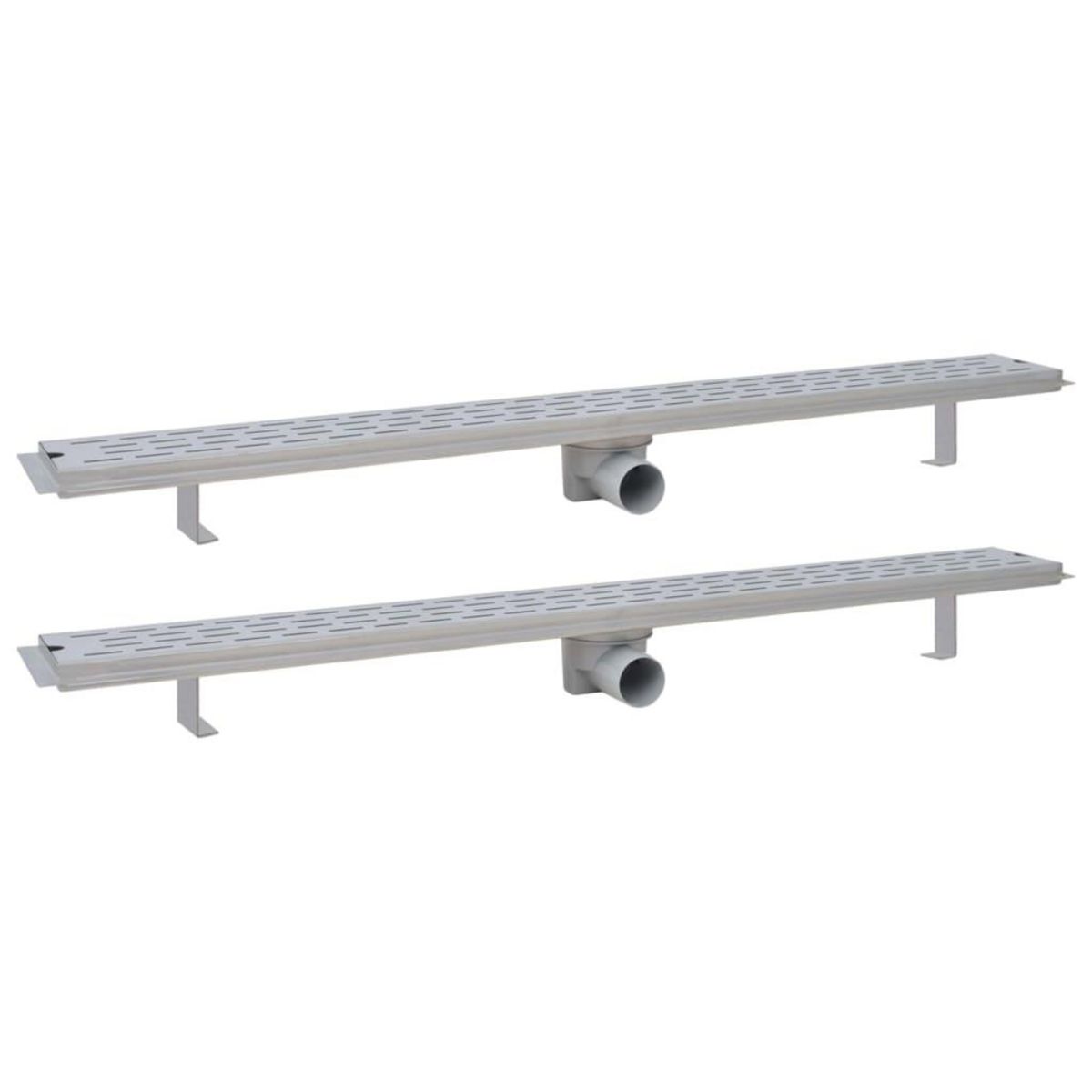 VIDAXL Drain de douche lineaire 2pcs Ligne 1030x140mm Acier inoxydable