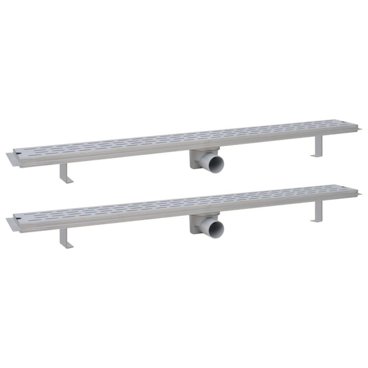 VIDAXL Drain de douche lineaire 2pcs Ligne 1030x140mm Acier inoxydable