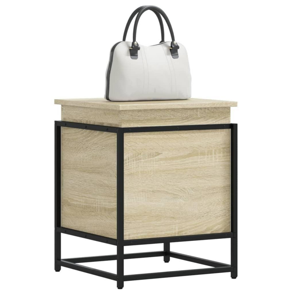 VIDAXL Boîte de rangement avec couvercle chene sonoma bois ingenierie