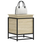VIDAXL Boîte de rangement avec couvercle chene sonoma bois ingenierie