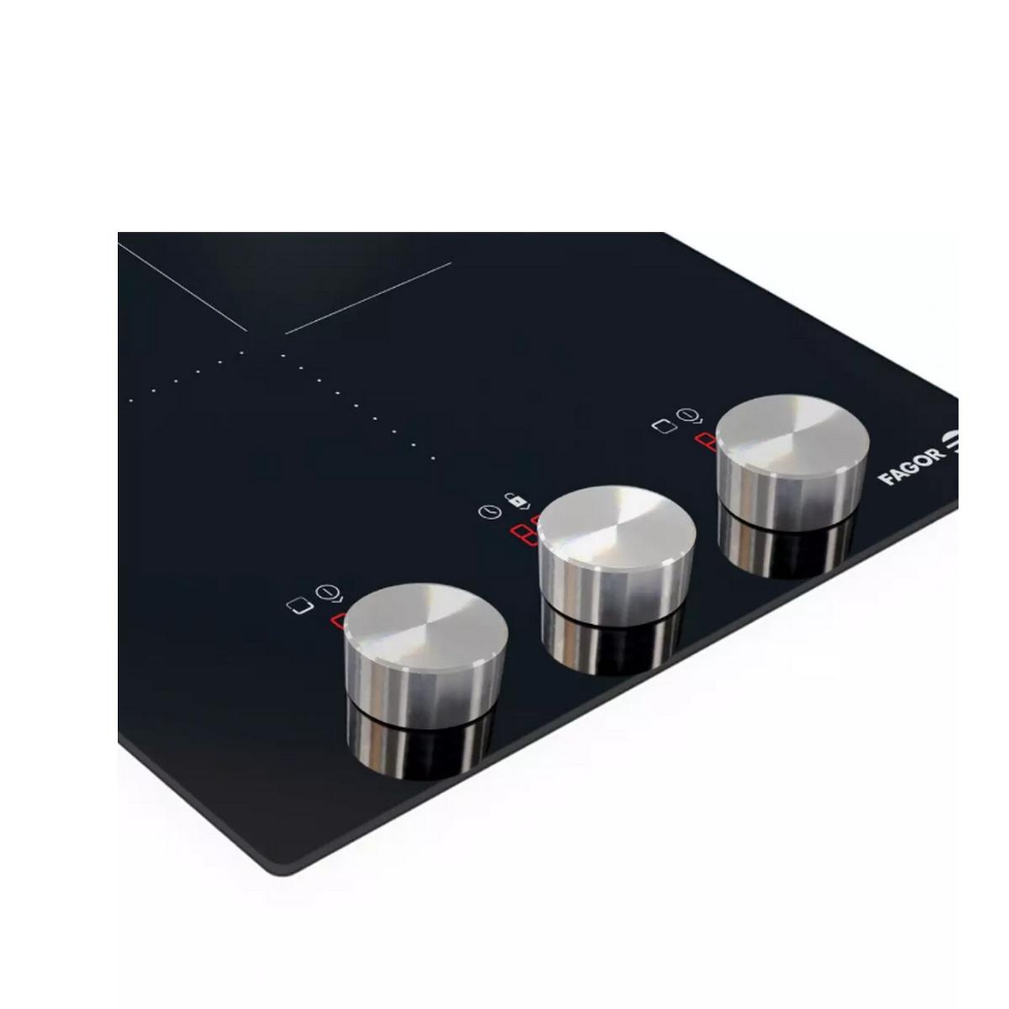 Voir la diapositive 4 : Fagor Table de cuisson vitrocéramique 2 feux 2900w noir - FTV2520T