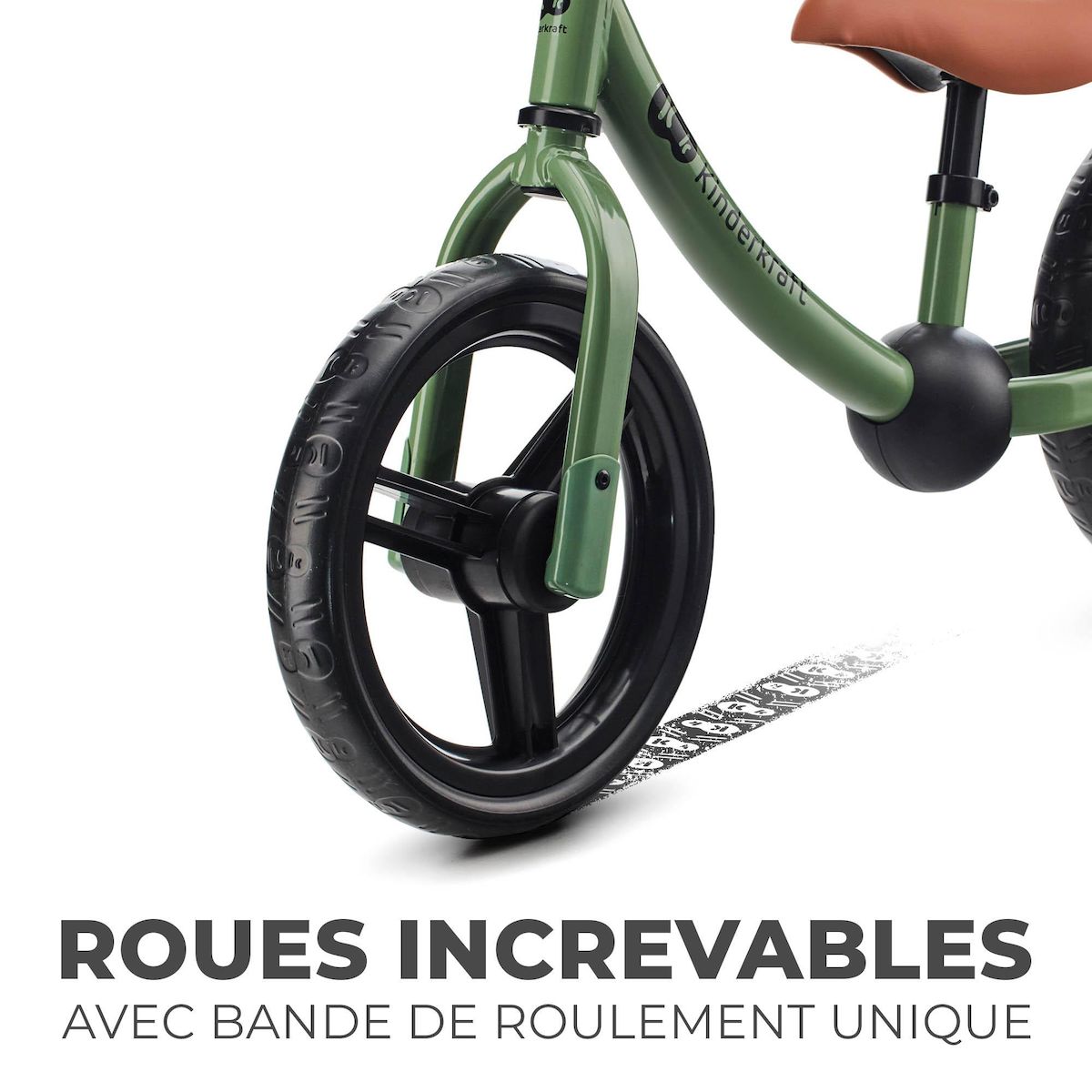 KINDERKRAFT Vélo sans pédales (draisienne) - Selle/guidon réglables - Vert