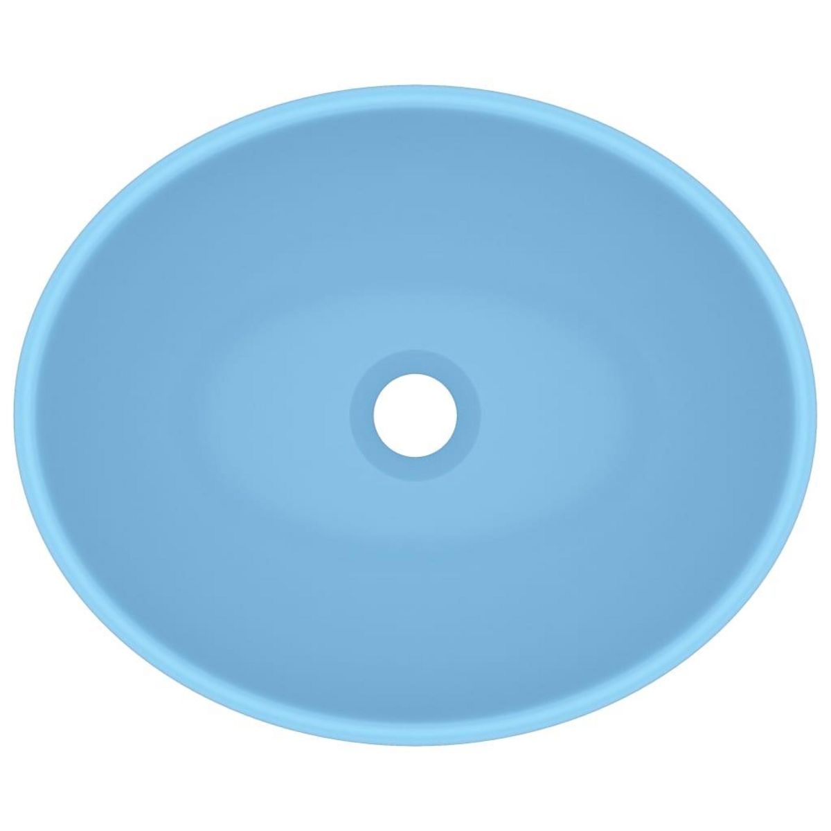 VIDAXL Lavabo ovale de luxe Bleu clair mat 40x33 cm Ceramique