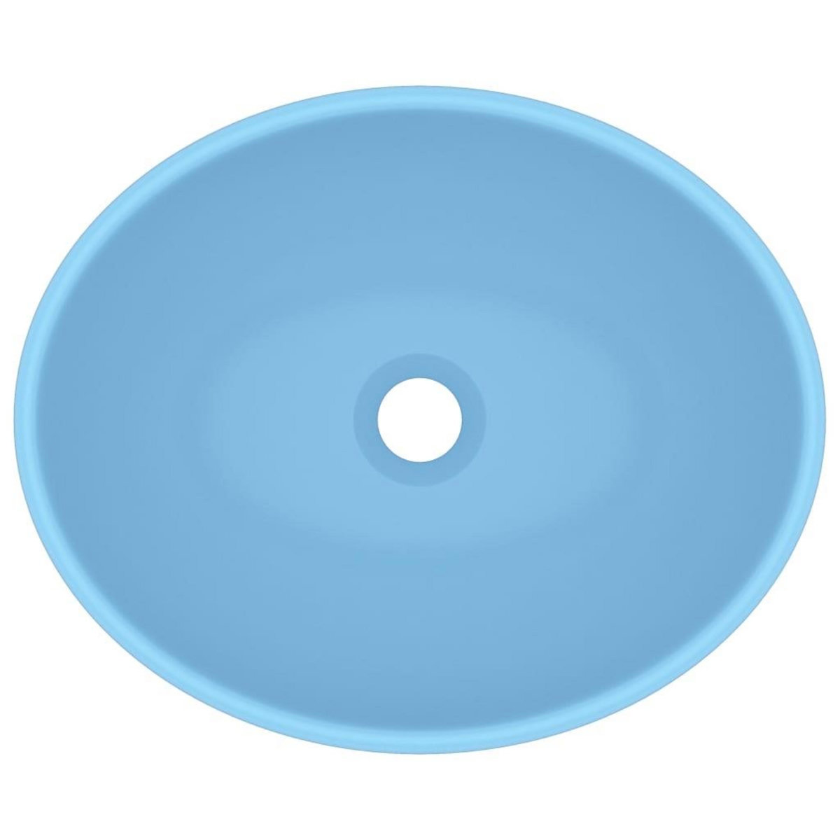 VIDAXL Lavabo ovale de luxe Bleu clair mat 40x33 cm Ceramique