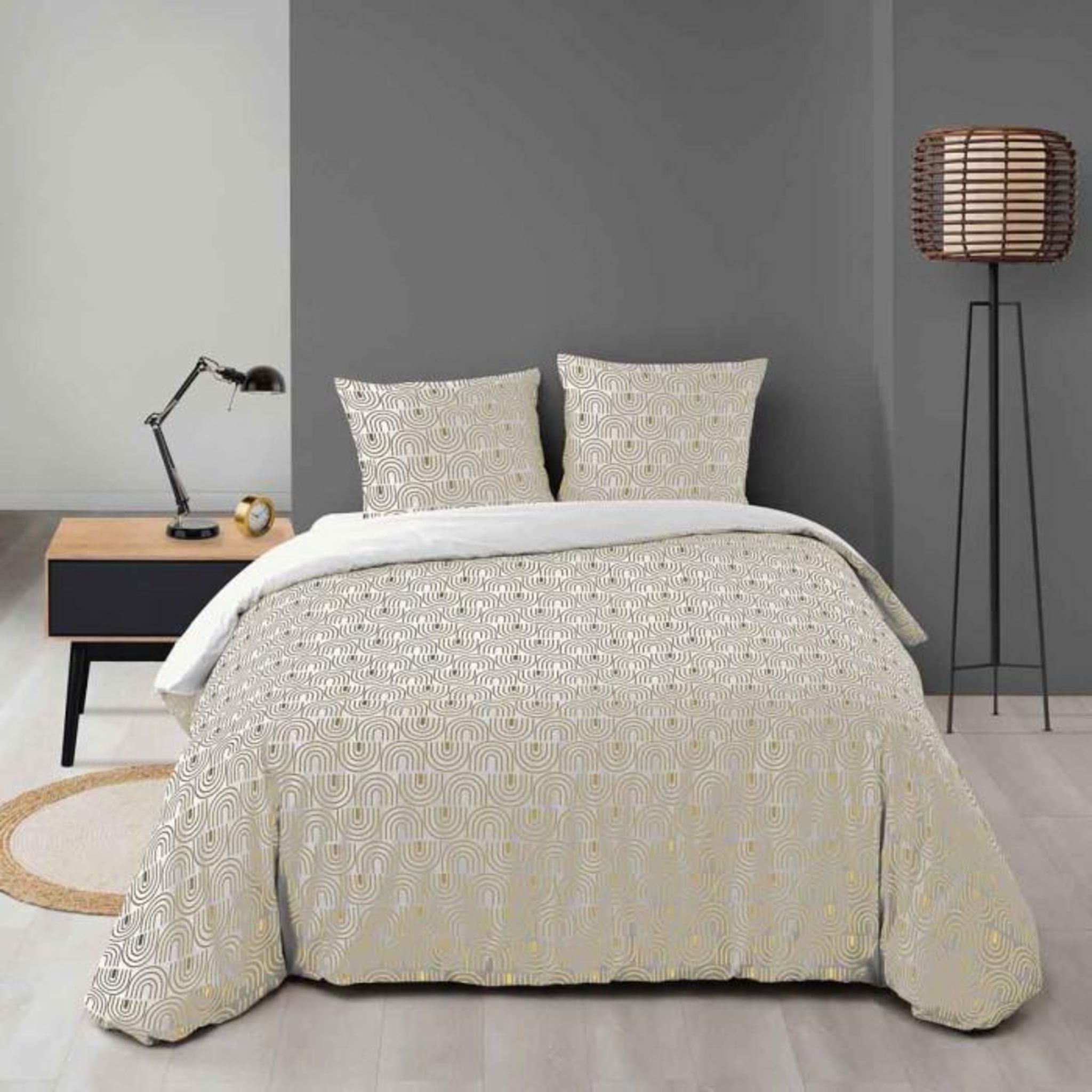 NICHIYO Deadpool Parure De Lit – Housse De Couette Et Taie D'oreiller, Microfibre, 3D Digital Print