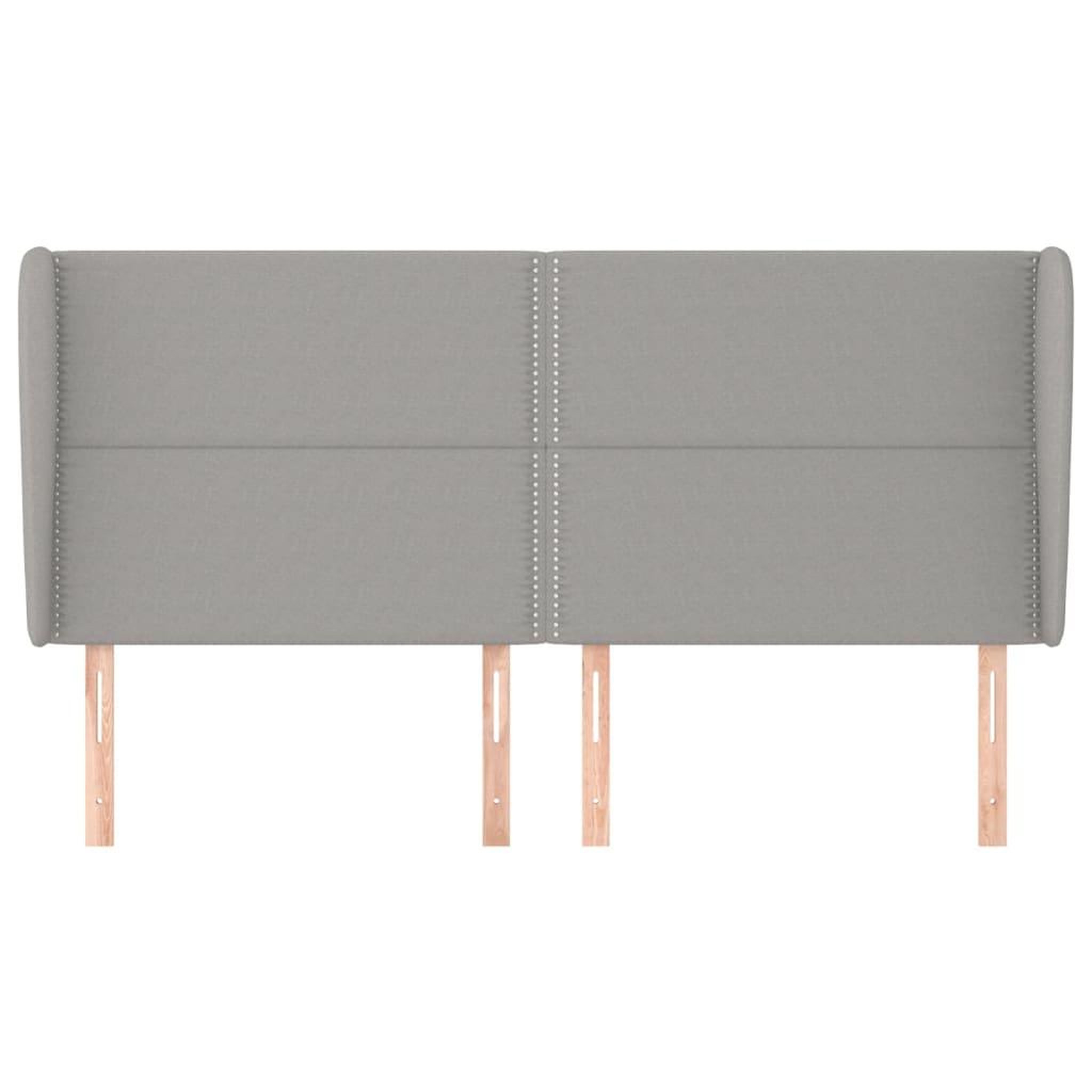 Voir la diapositive 3 : VIDAXL Tete de lit avec oreilles Gris clair 203x23x118/128 cm Tissu