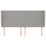 Voir la diapositive 3 : VIDAXL Tete de lit avec oreilles Gris clair 203x23x118/128 cm Tissu
