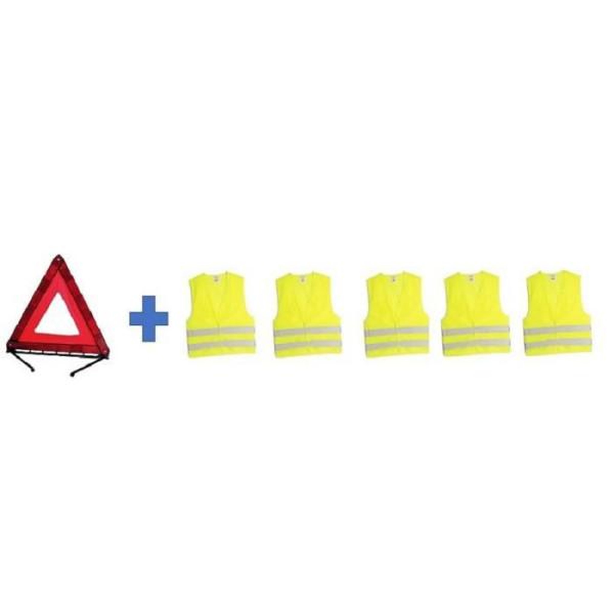 HTC EQUIPEMENT Pack sécurité - htc equipement - 1 triangle + 5 gilets de sécurité adulte xl