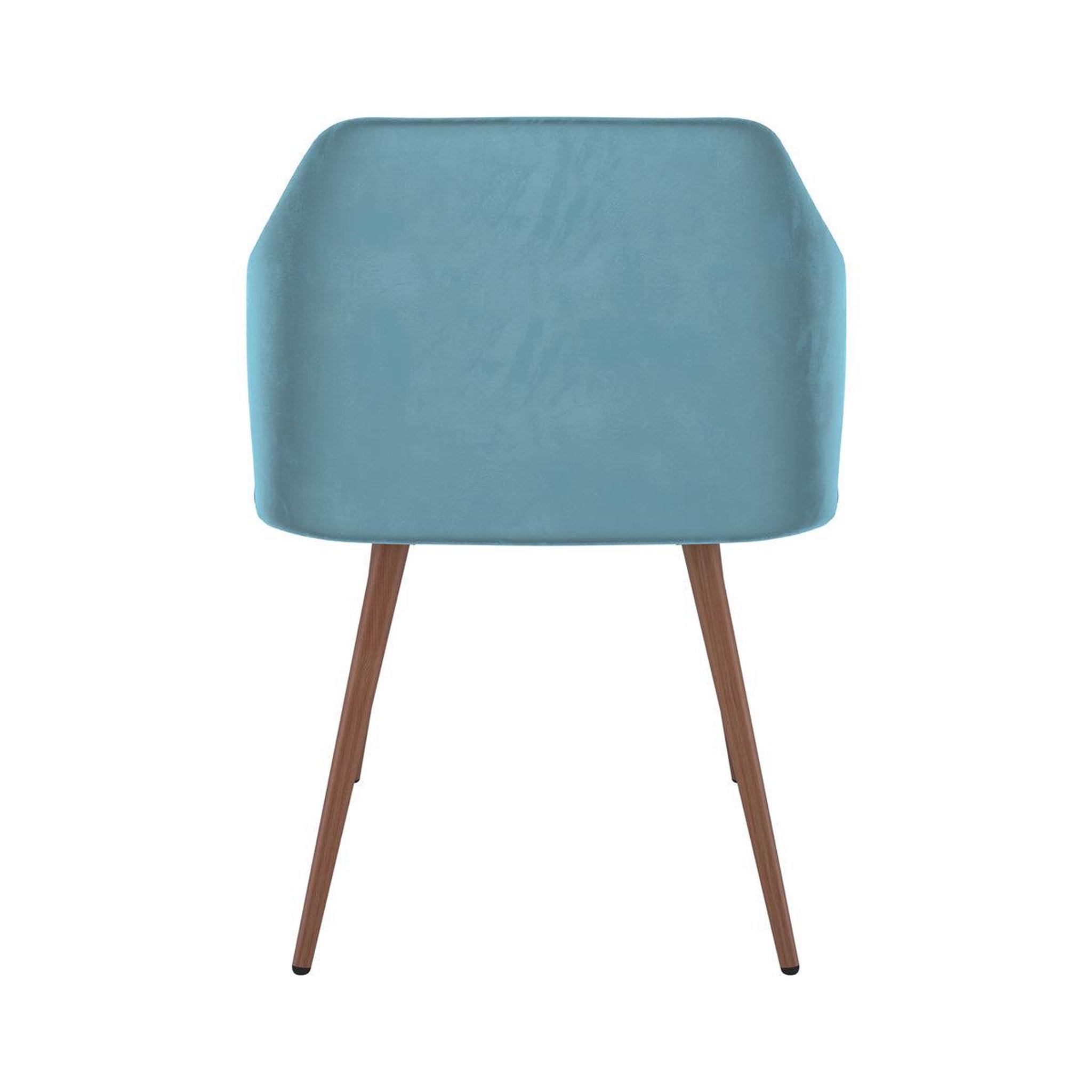 Voir la diapositive 5 : MAISON PAVANE Lot de 2 chaises avec accoudoirs en velours bleu-daisy