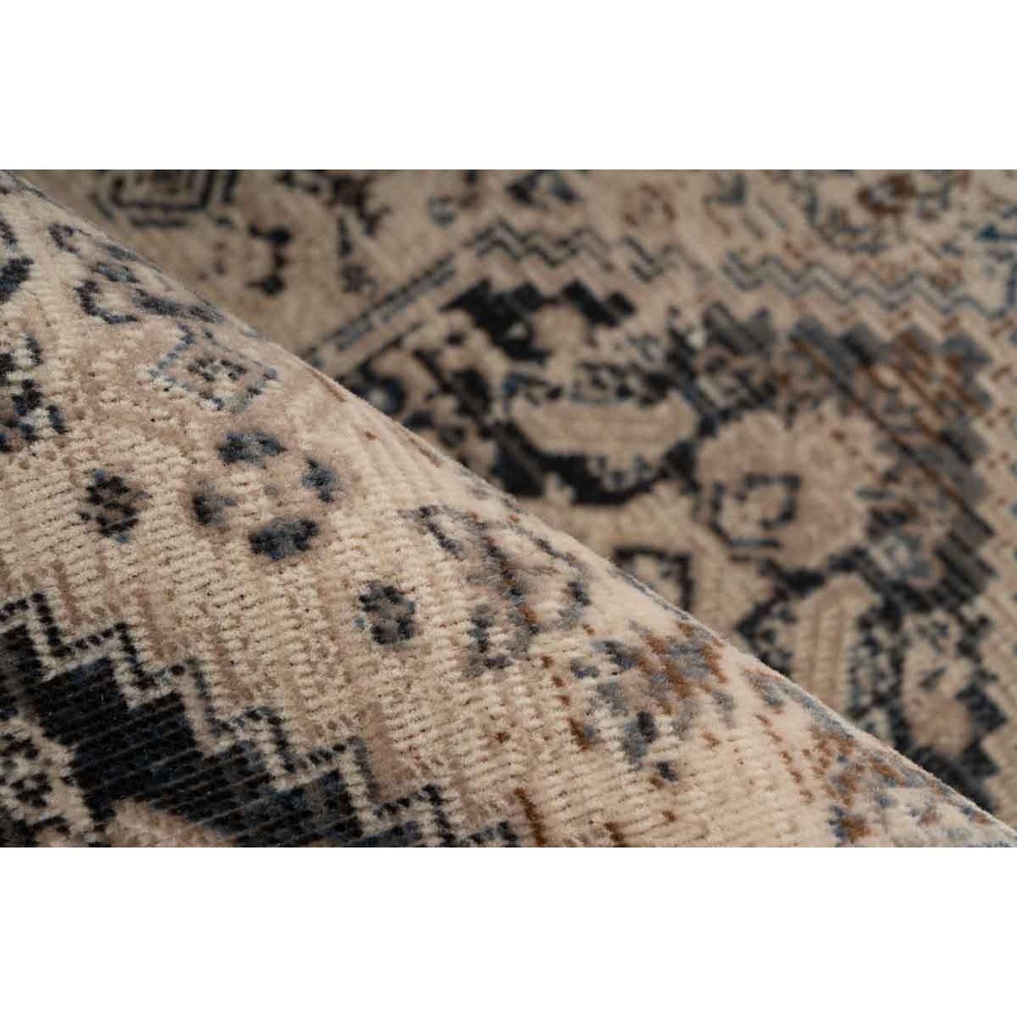 Voir la diapositive 3 : Paris Prix Tapis tissé ethnique à poils plats  charu  bleu