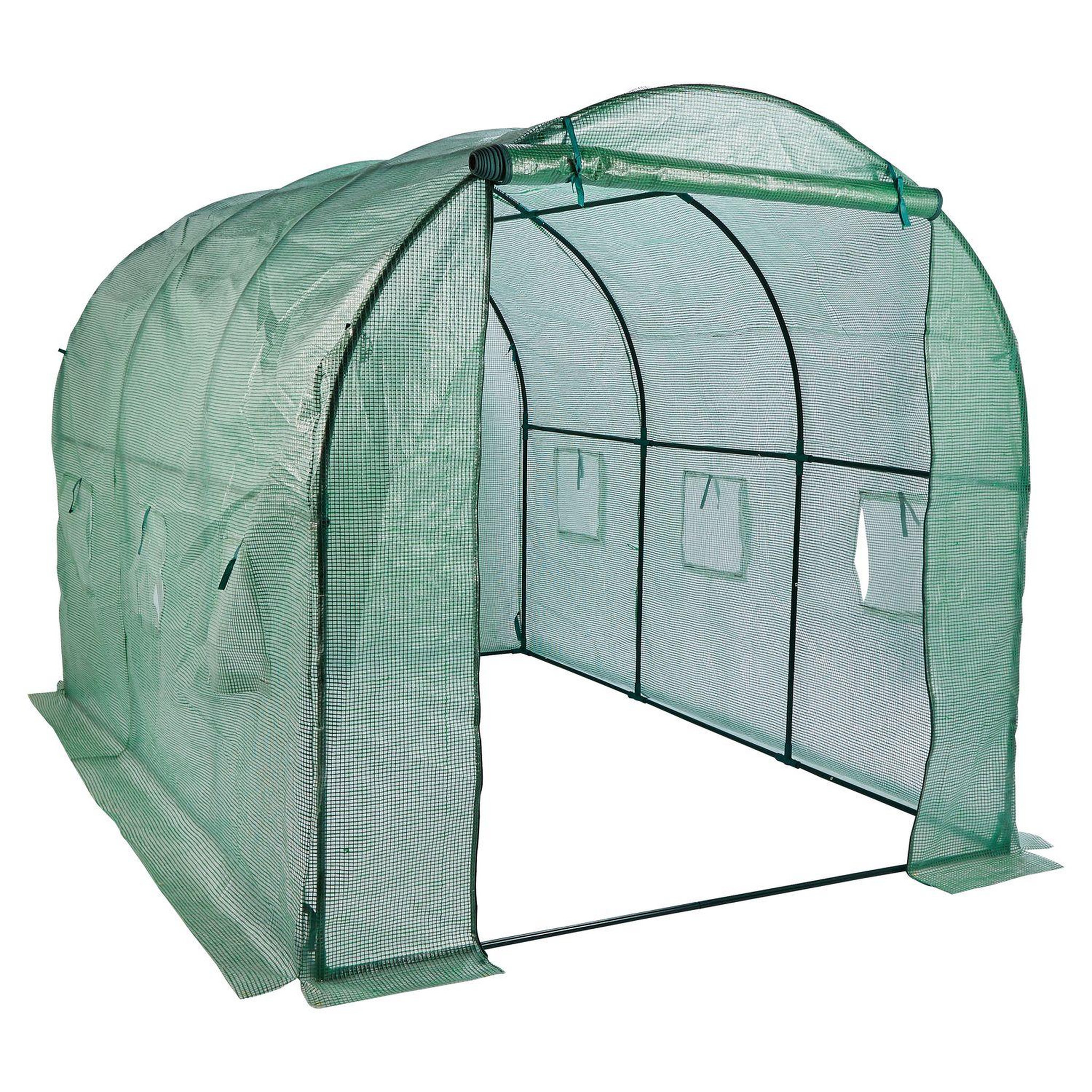 Voir la diapositive 2 : GARDENSTAR Serre tunnel 4 saisons - Vert - 6m²
