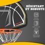 Voir la diapositive 5 : HOMCOM Panier de basket-ball mural avec ressort - panneau de basket à accrocher - visserie incluse - acier PE jaune noir