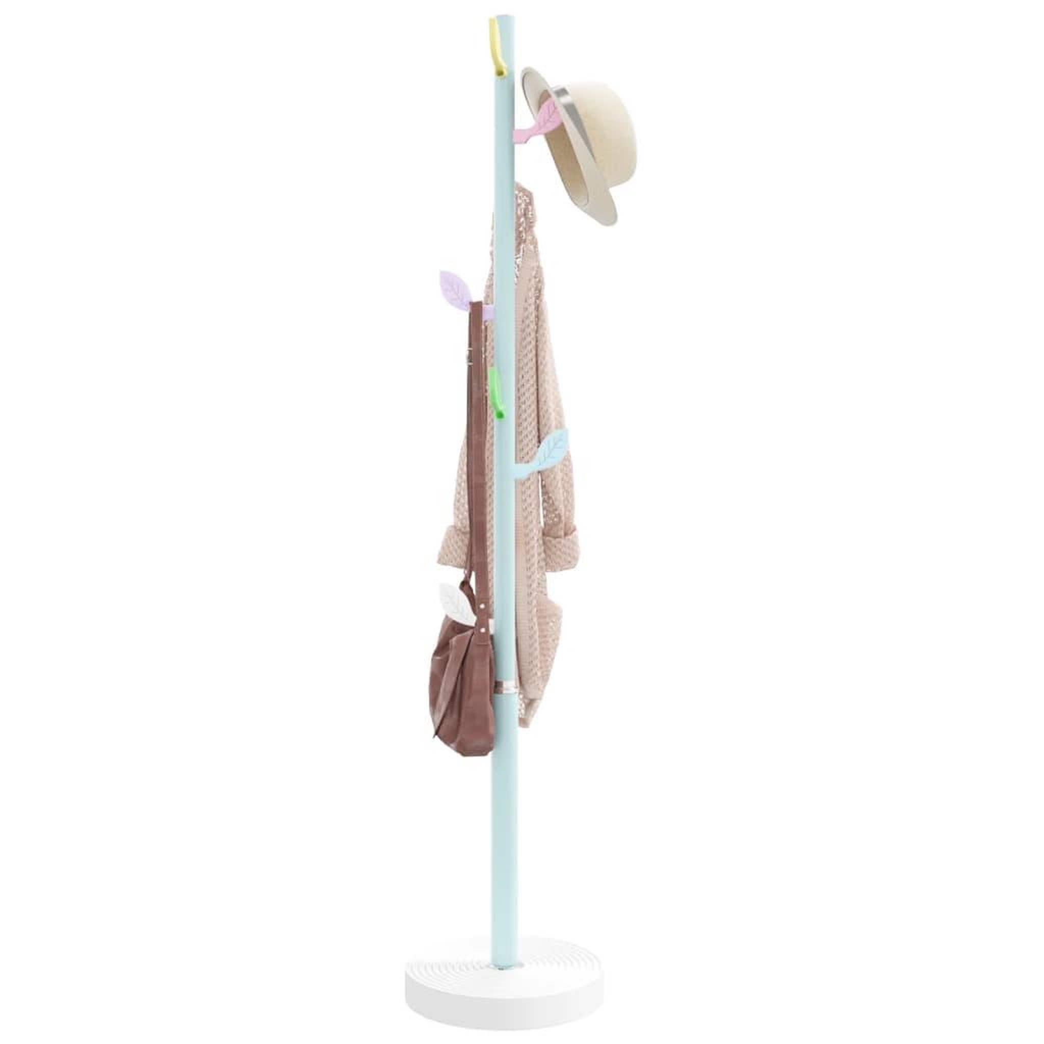 VIDAXL Porte-manteau bleu 172 cm fer enduit de poudre