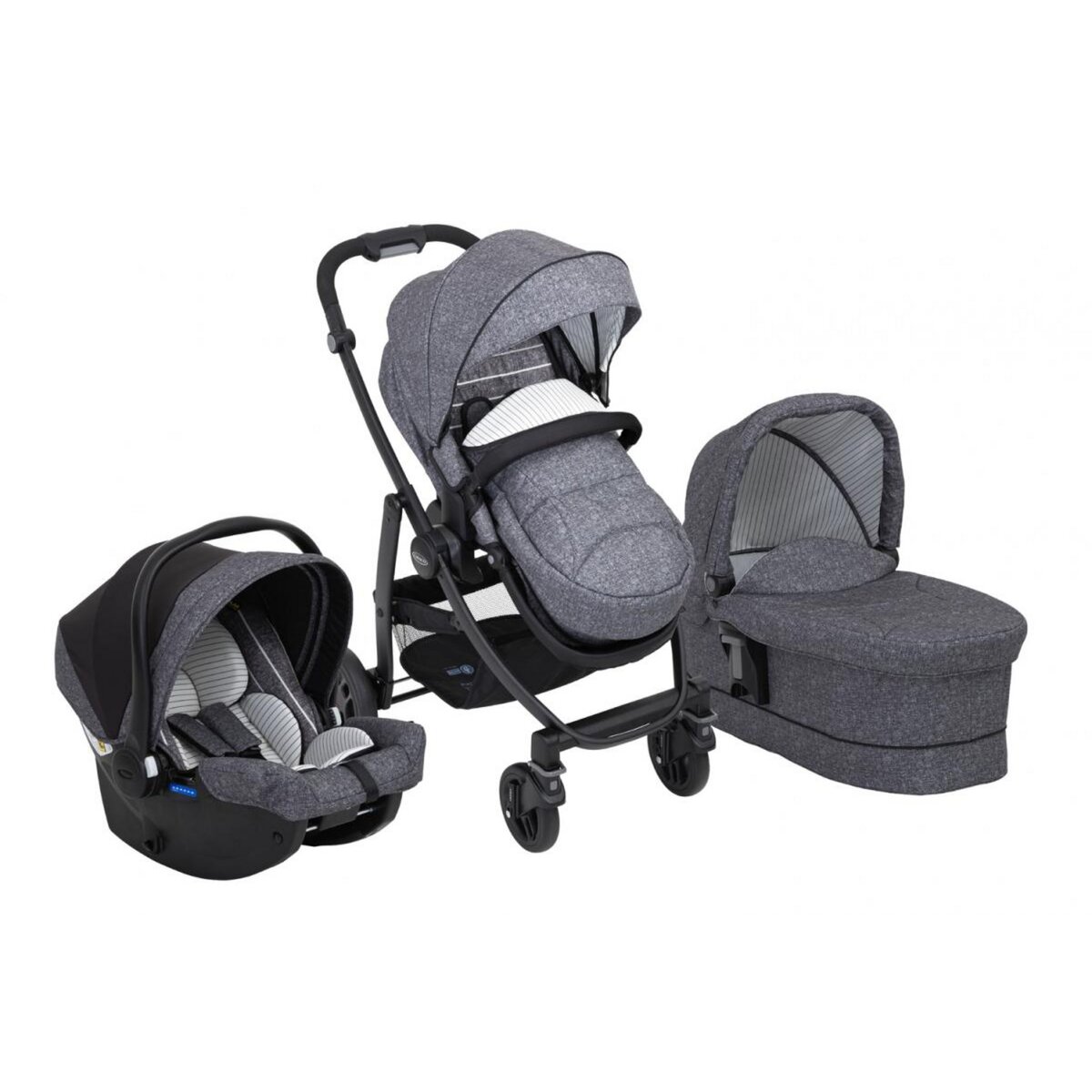 Poussette graco evo on sale trio pas cher