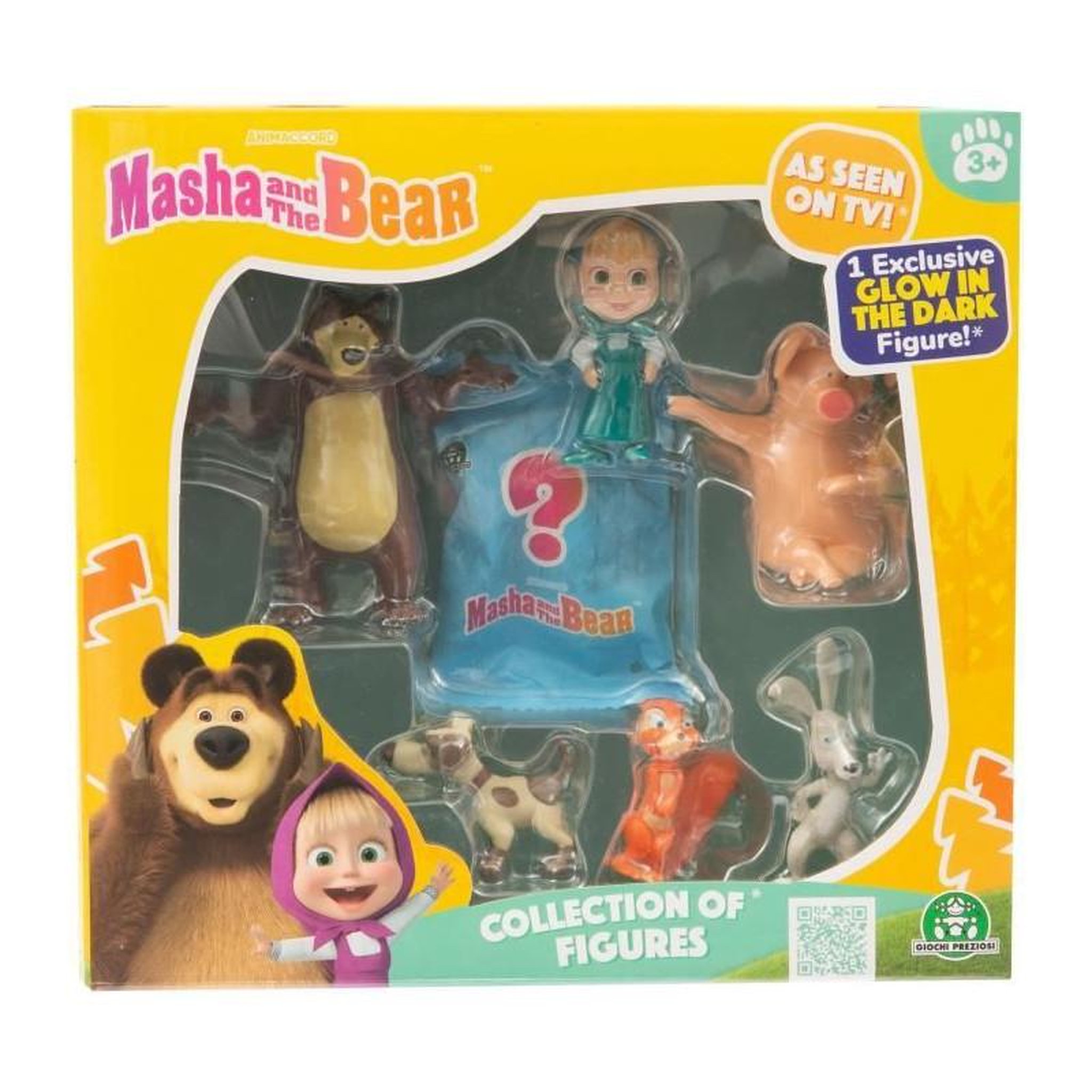 GENERIQUE Figurines - MASHA AND THE BEAR - Coffret 7 figurines avec 1 surprise - Taille 5-7 cm - a partir de 3 ans - MHA31
