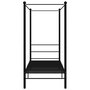 Voir la diapositive 4 : VIDAXL Cadre de lit a baldaquin sans matelas noir metal 90x200 cm