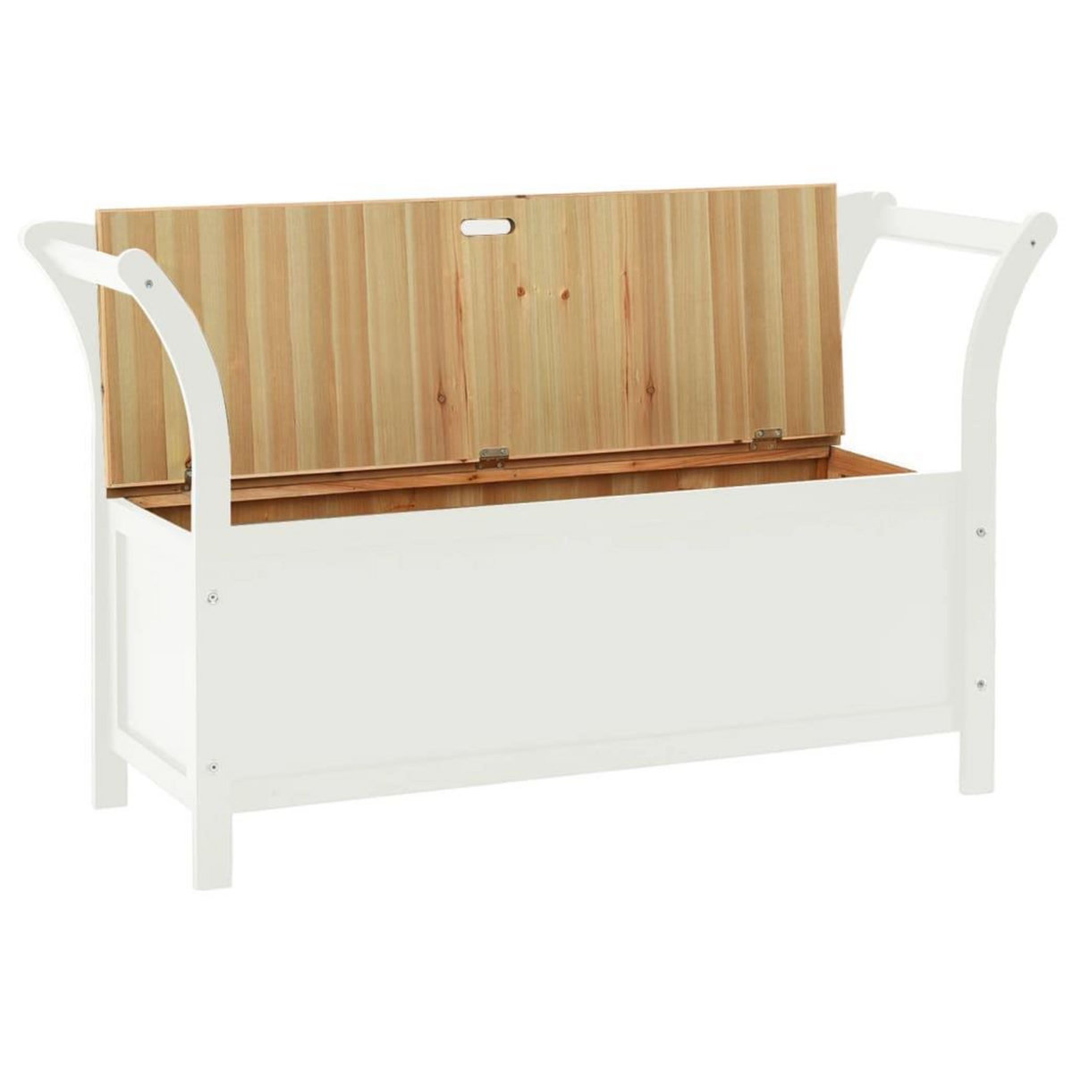 VIDAXL Banc Blanc 107x45x75,5 cm Bois de sapin solide