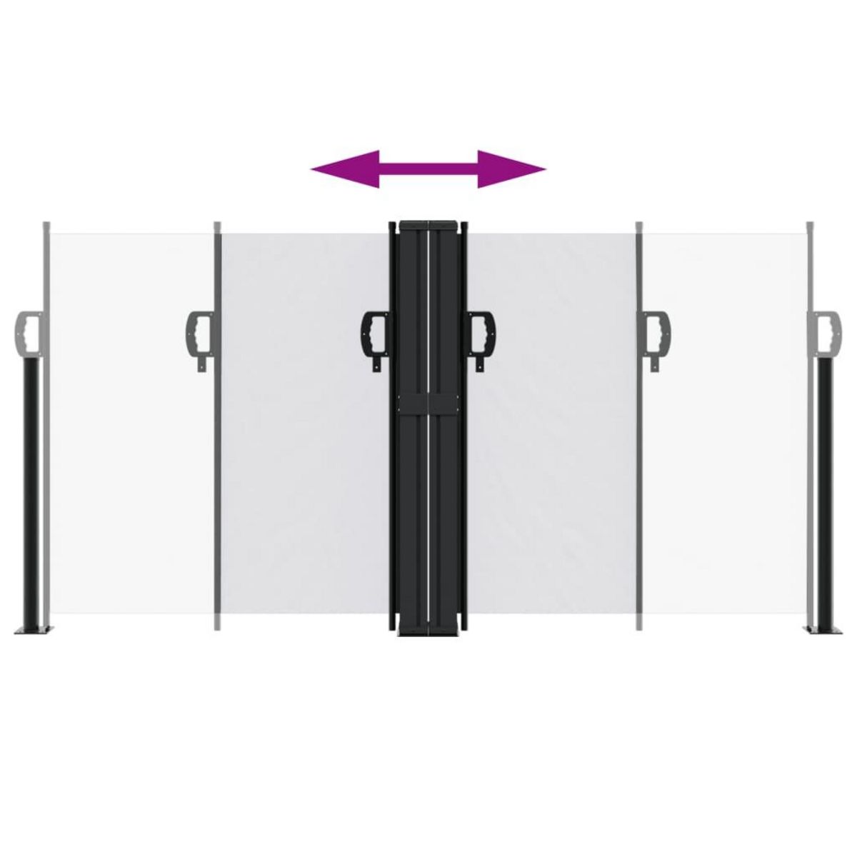 VIDAXL Auvent lateral retractable blanc 120x600 cm