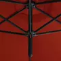 VIDAXL Parasol double avec mat en acier Terre cuite 600 cm