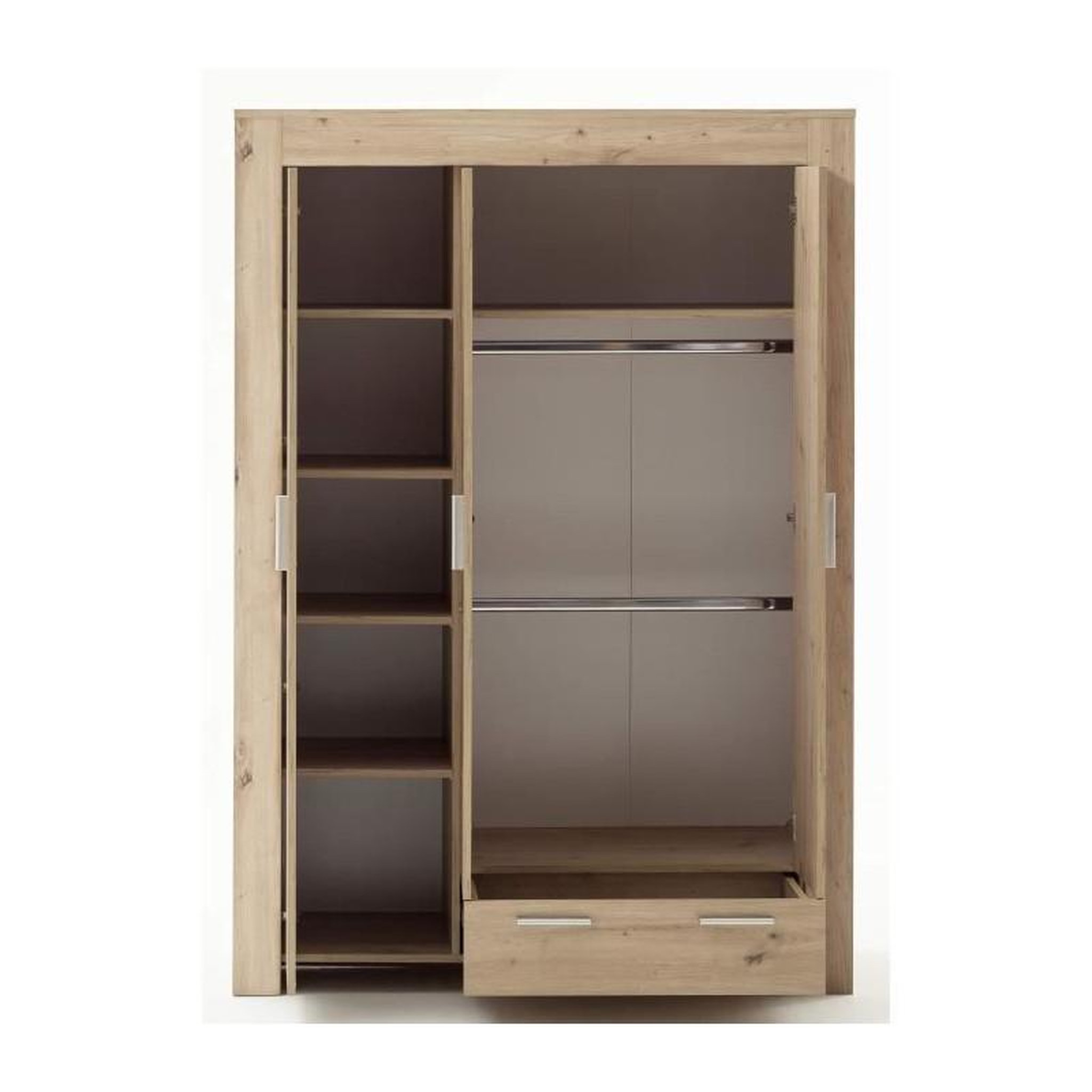 Voir la diapositive 2 : Trendteam Chambre bébé Trio : Lit 70 x 140 cm + Commode a langer + Armoire AHOI - Chene - TREND TEAM